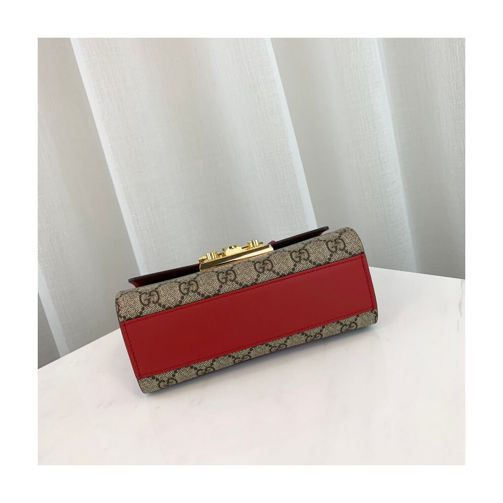Gucci Padlock Small GG Shoulder Bag Red