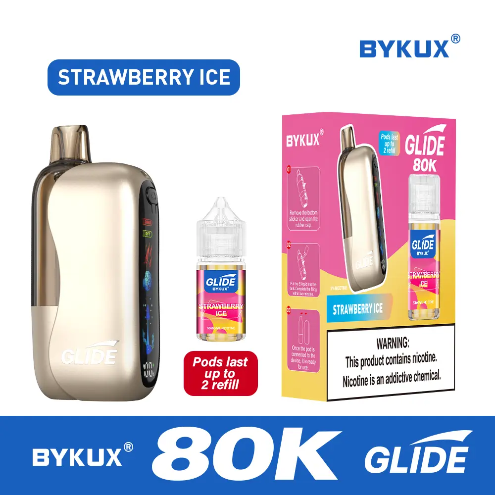 BYKUX GLIDE 80K Puffs 5% Nicotine Replaceable Vape Kit