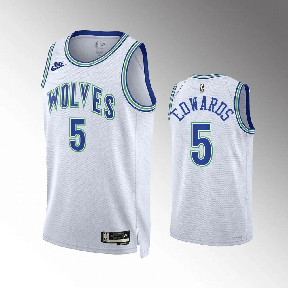 Anthony Edwards White Minnesota Timberwolves 2023-2024 season Jersey