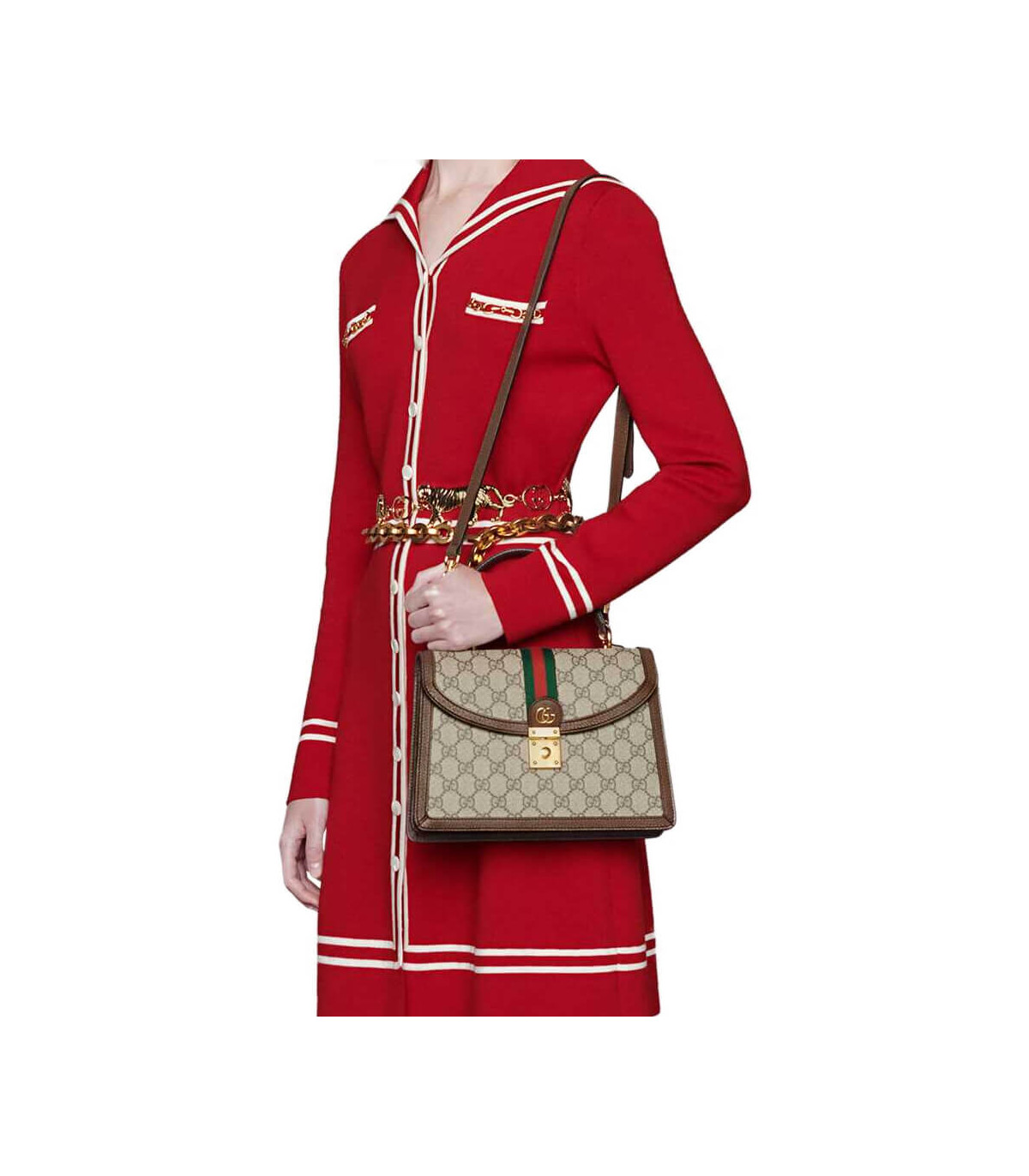 Gucci Ophidia Small Top Handle Bag With Web
