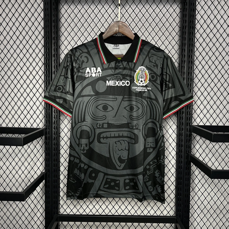 Retro 1994 Mexico Away black football jersey Retro
