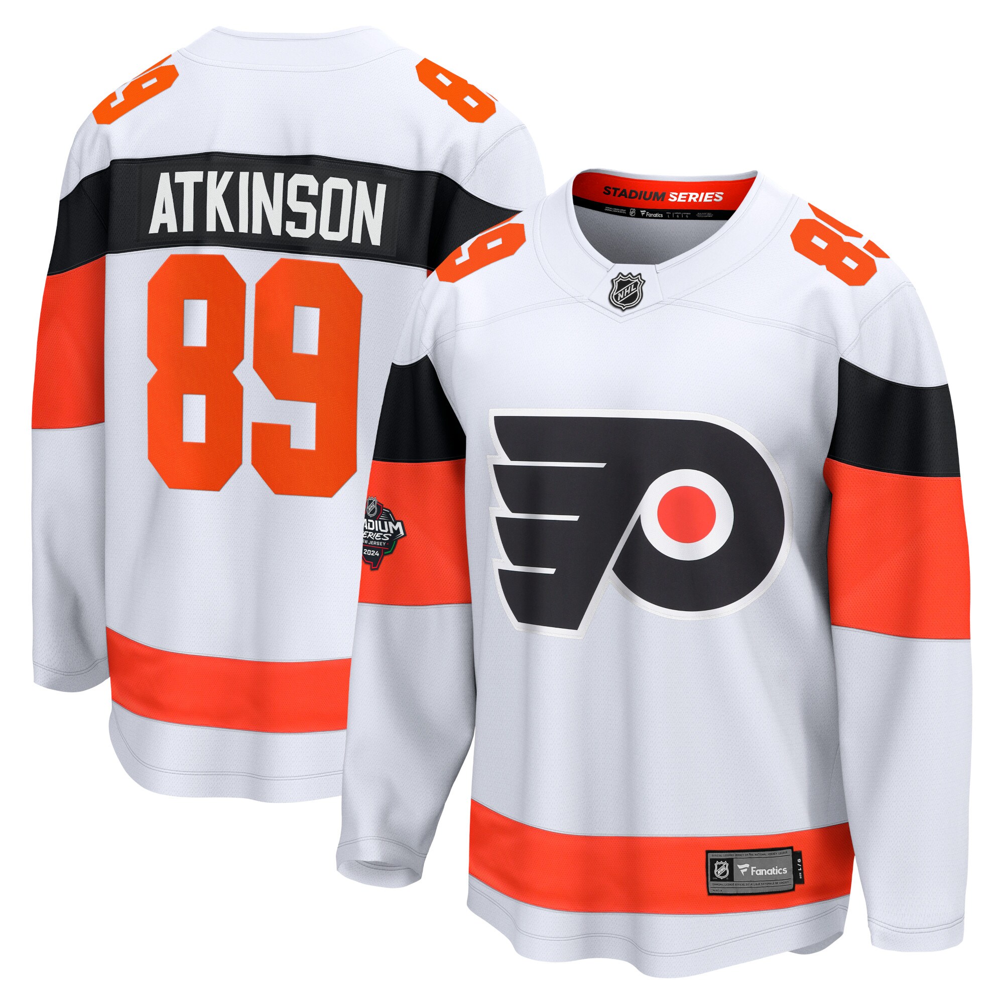 Cam Atkinson Philadelphia Flyers Fanatics 2024 NHL Stadium Series Breakaway Player JerseyÂ â€“ White