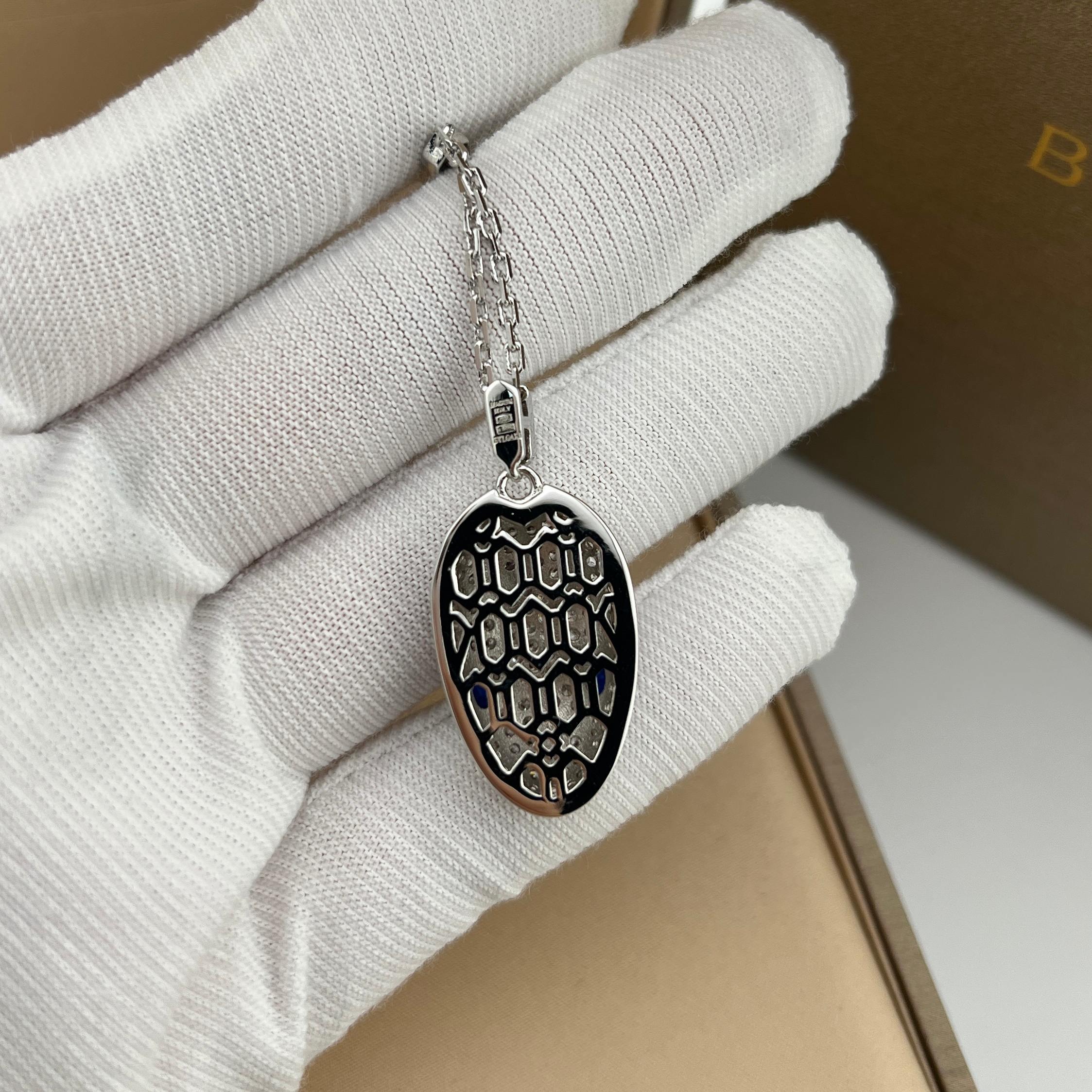 Diamond snake head necklace