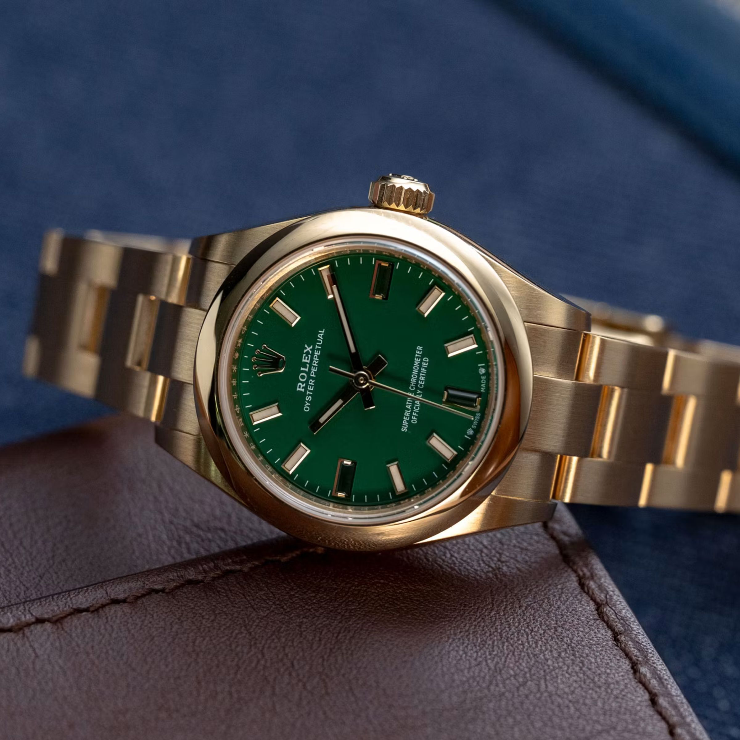 [Superclone] Rolex Oyster Perpetual 28mm Green Stone Dial Oyster 276208