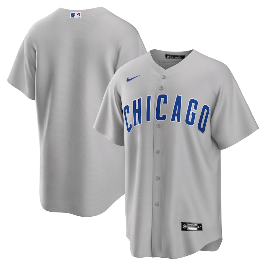 Chicago Cubs Road Team Jersey Gray