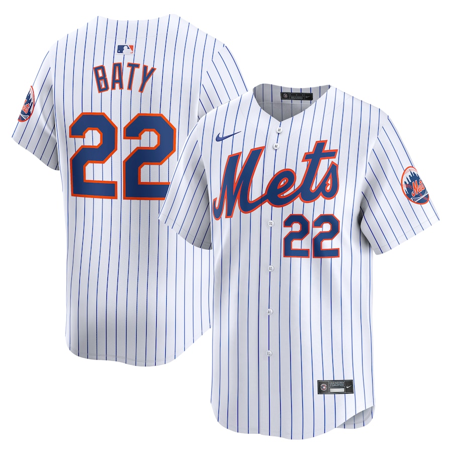 Brett Baty New York Mets Home Limited Player Jersey White
