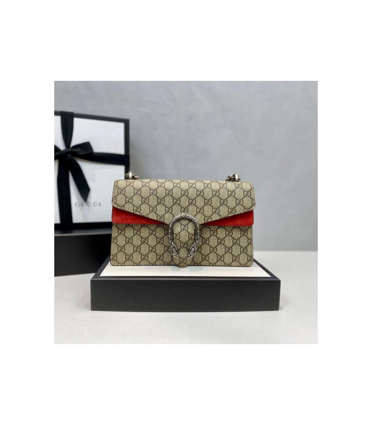 Gucci Dionysus Small GG Shoulder Bag Red