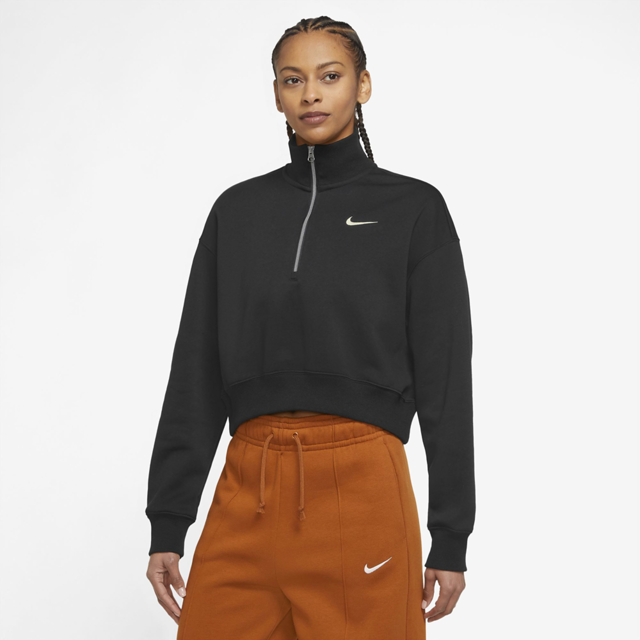 Nike Style Fleece Crop Quarter-Zip