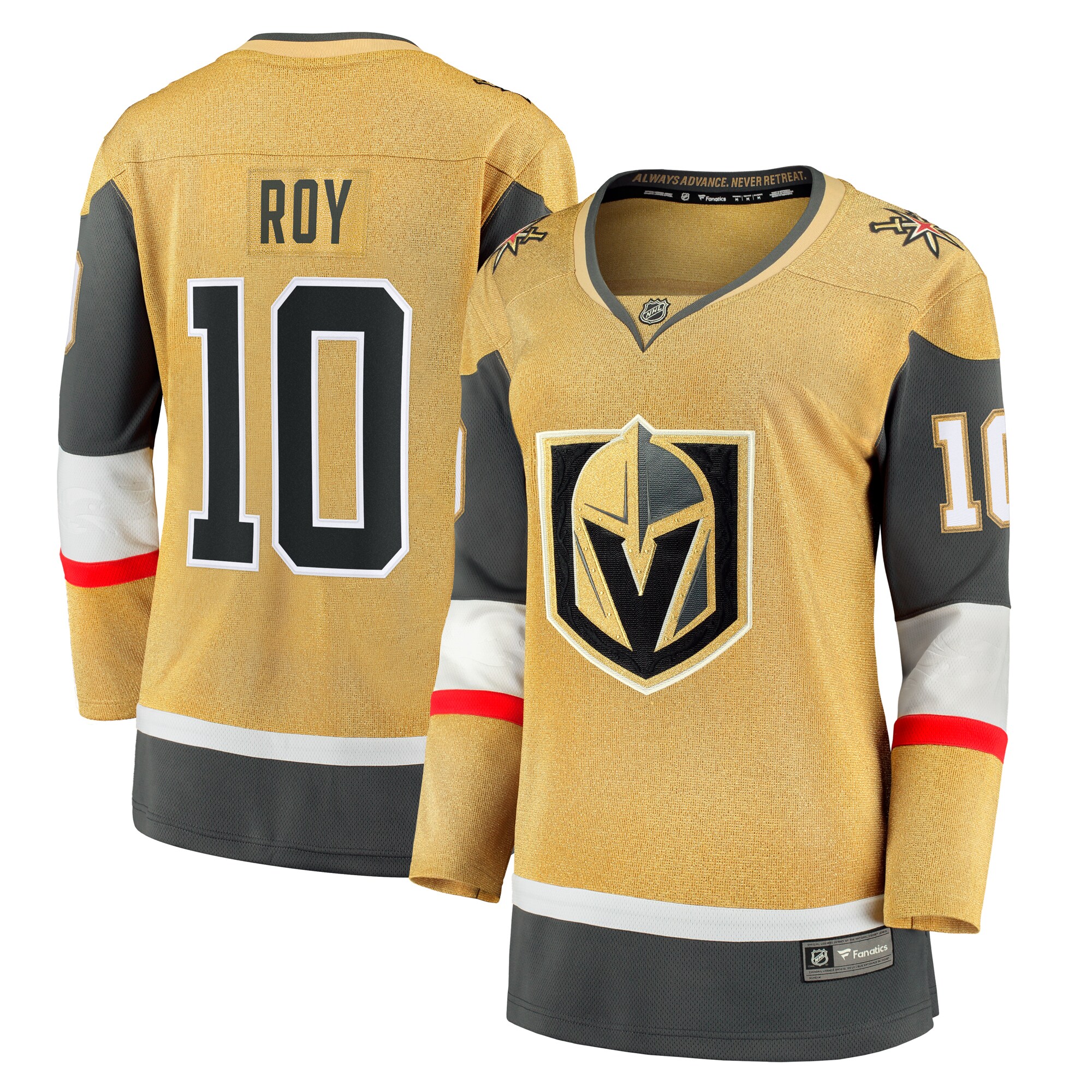 Nicolas Roy Vegas Golden Knights Fanatics Women’s Home Breakaway Player Jersey – Gold