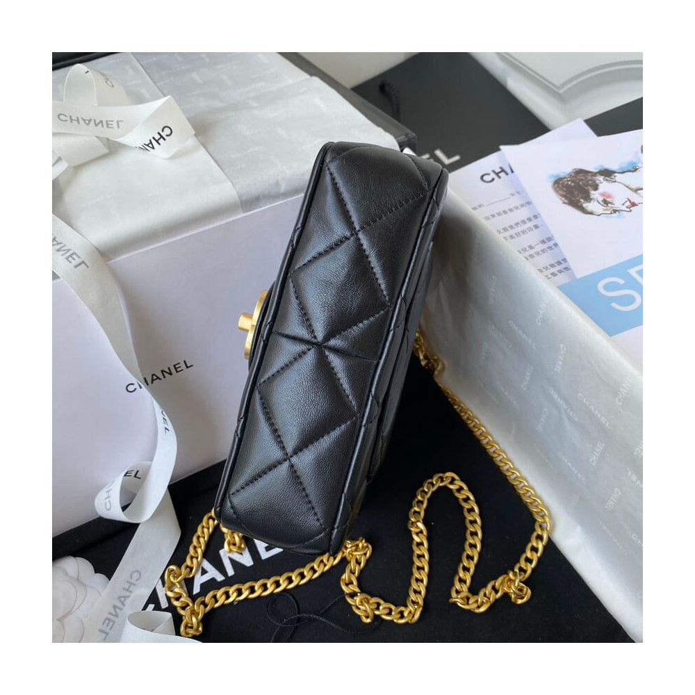 Chanel Mini Flap Bag in Lambskin with Enamel CC