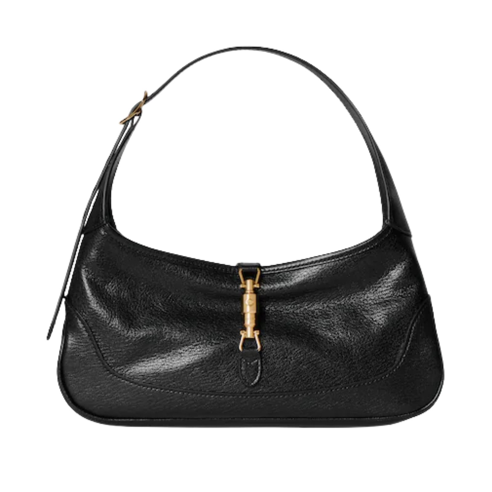 Gucci Jackie Slim Medium Shoulder Bag 28cm/11in Black Leather ‎863137