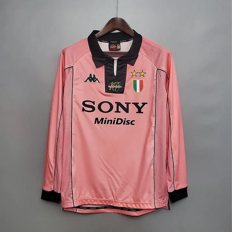 Retro 1997-98 Juventus Long sleeve away ZIDANE DEL PIERO CONTE INZAGHI  Football jersey retro