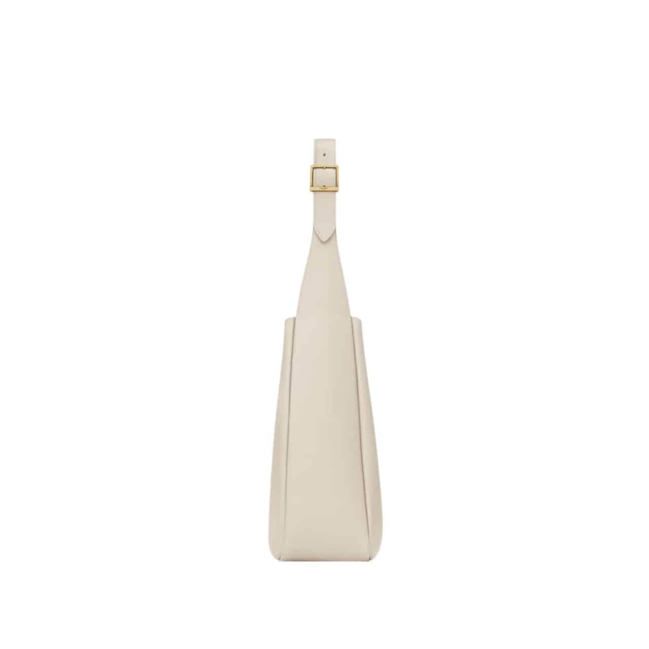 Saint Laurent Le 5 A 7 Supple Large In Grained Leather White 31Cm