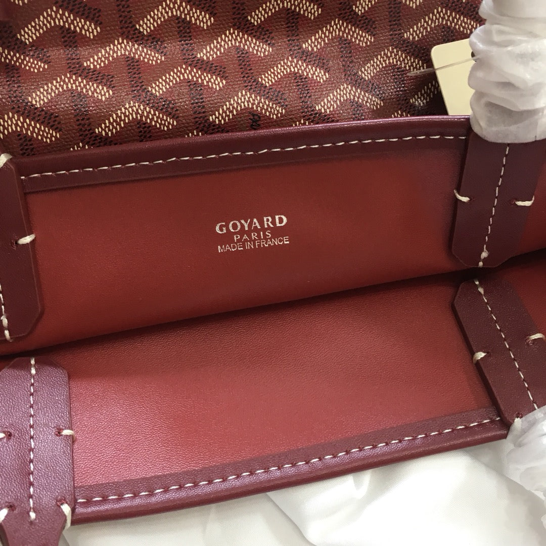 Goyard Anjou Mini Bag 20cm Burgundy Canvas