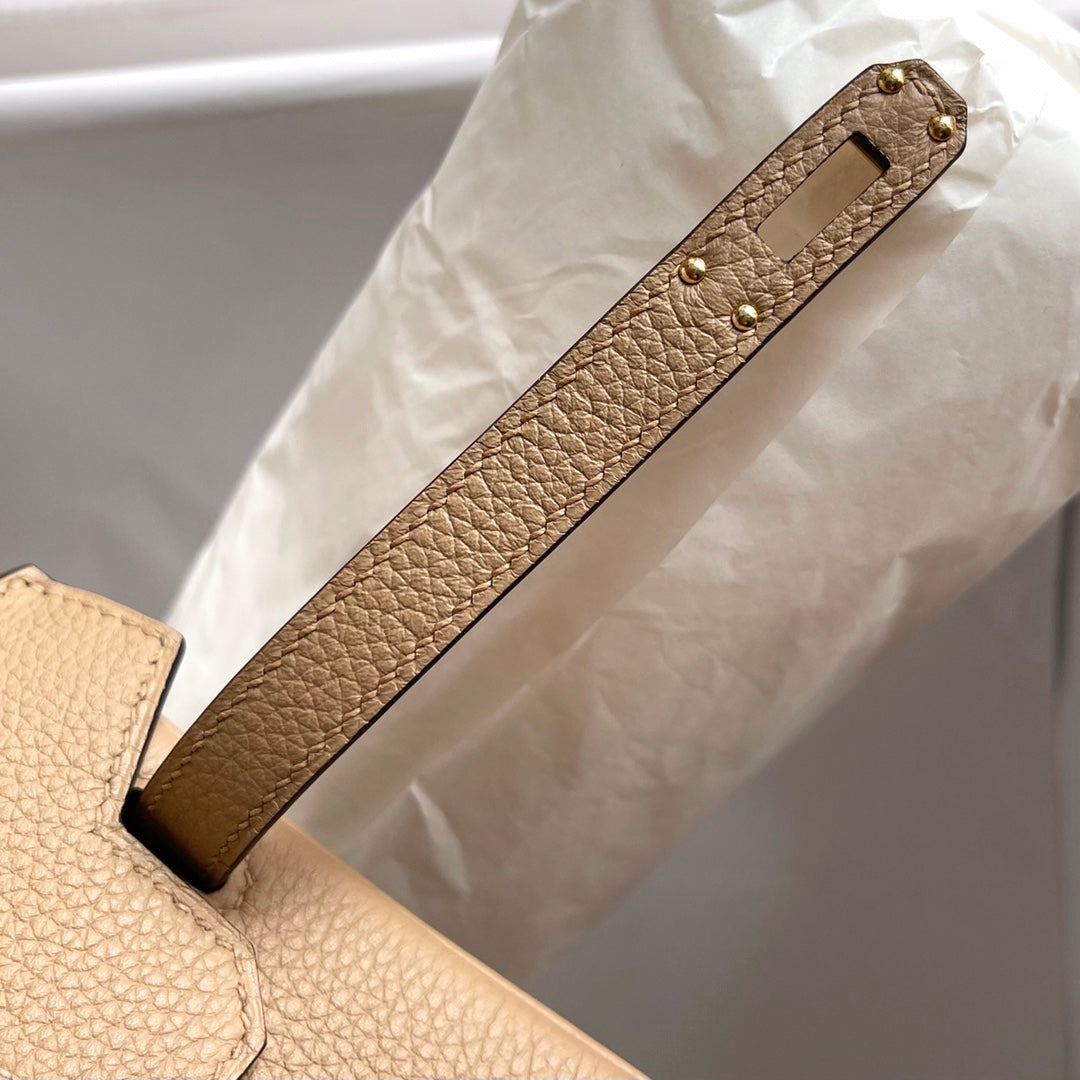 Hermes Birkin 25Cm Beige Togo Leather Gold Hardware