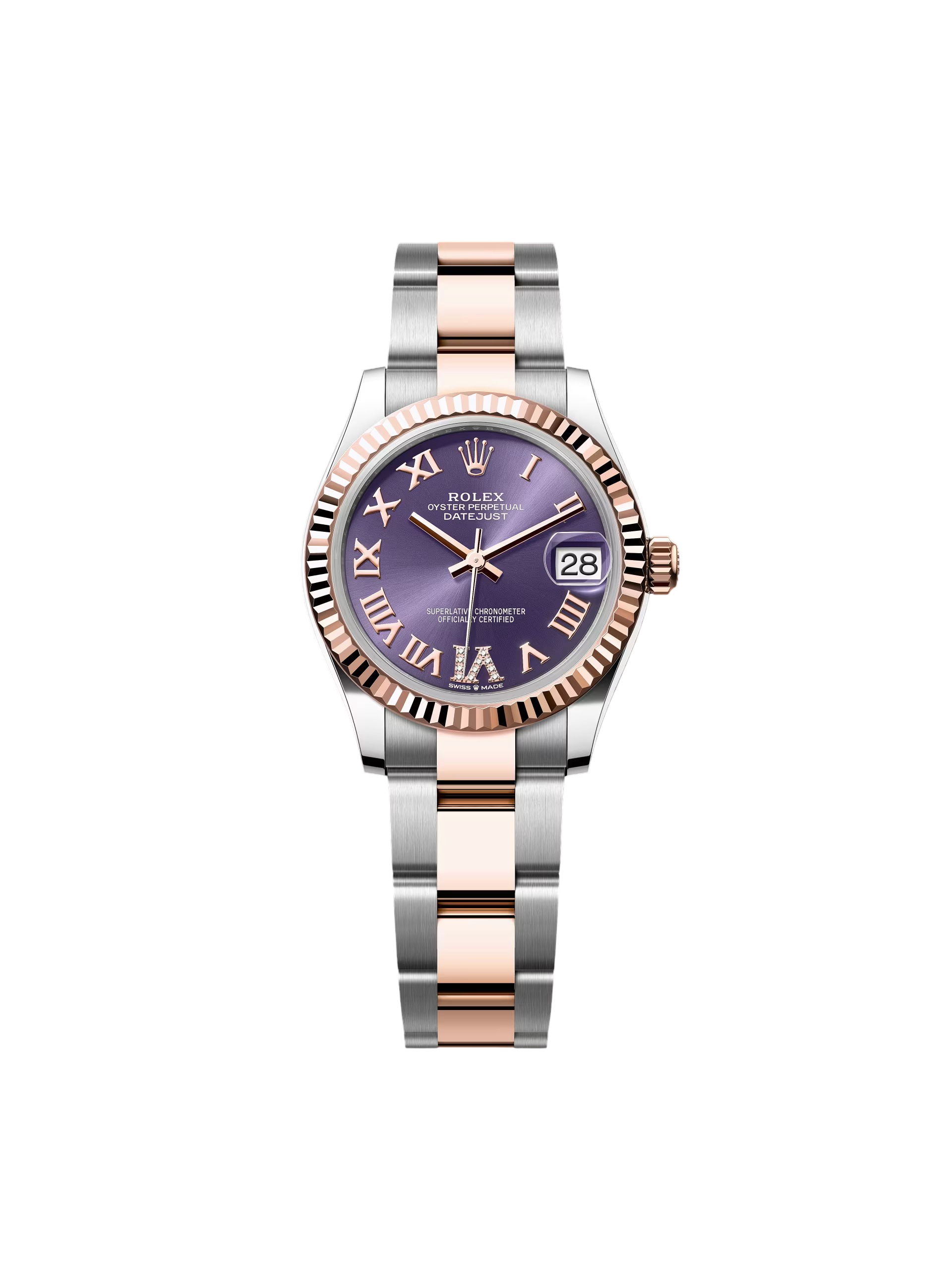 Rolex Datejust m278271-0019/0020 Aubergine 31mm Dial Oyster Bracelet Watch