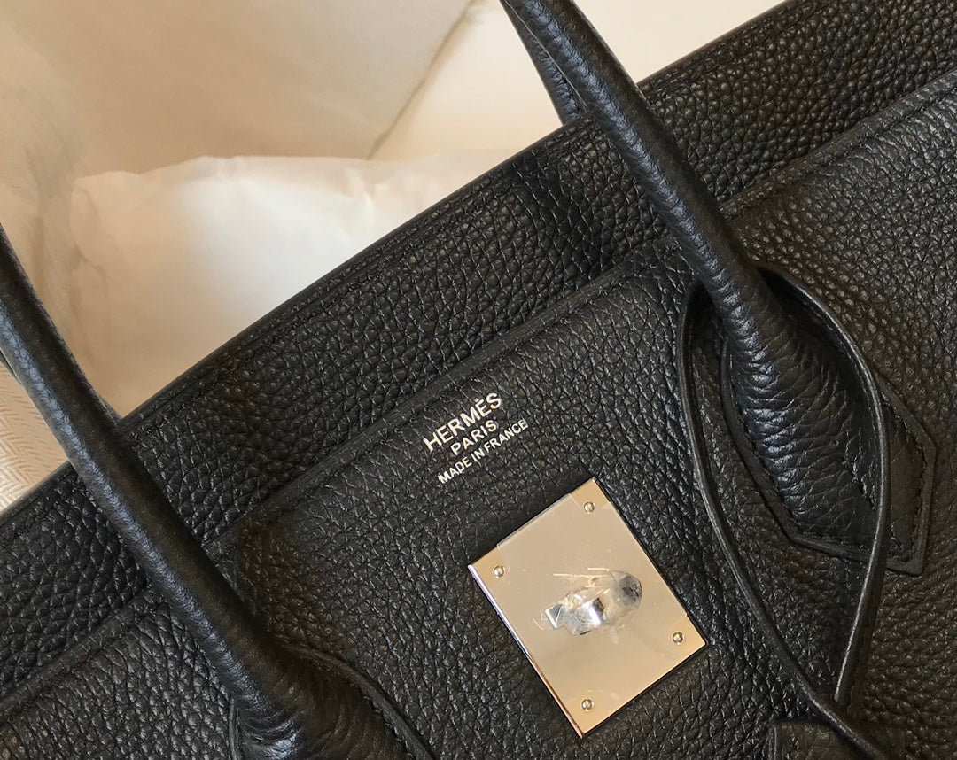 Hermes Birkin 35Cm Black Togo Leather Silver Hardware