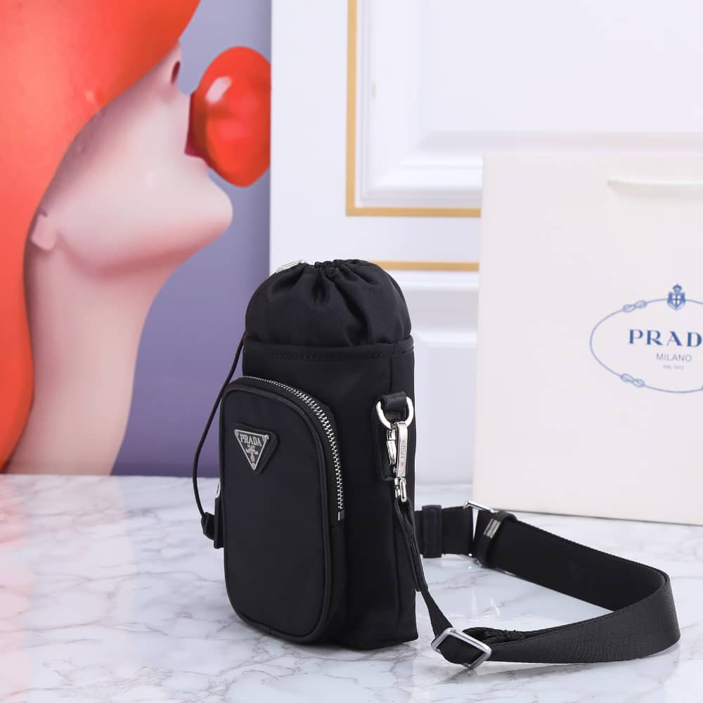 Prada Re Nylon Smartphone Case Black 18Cm