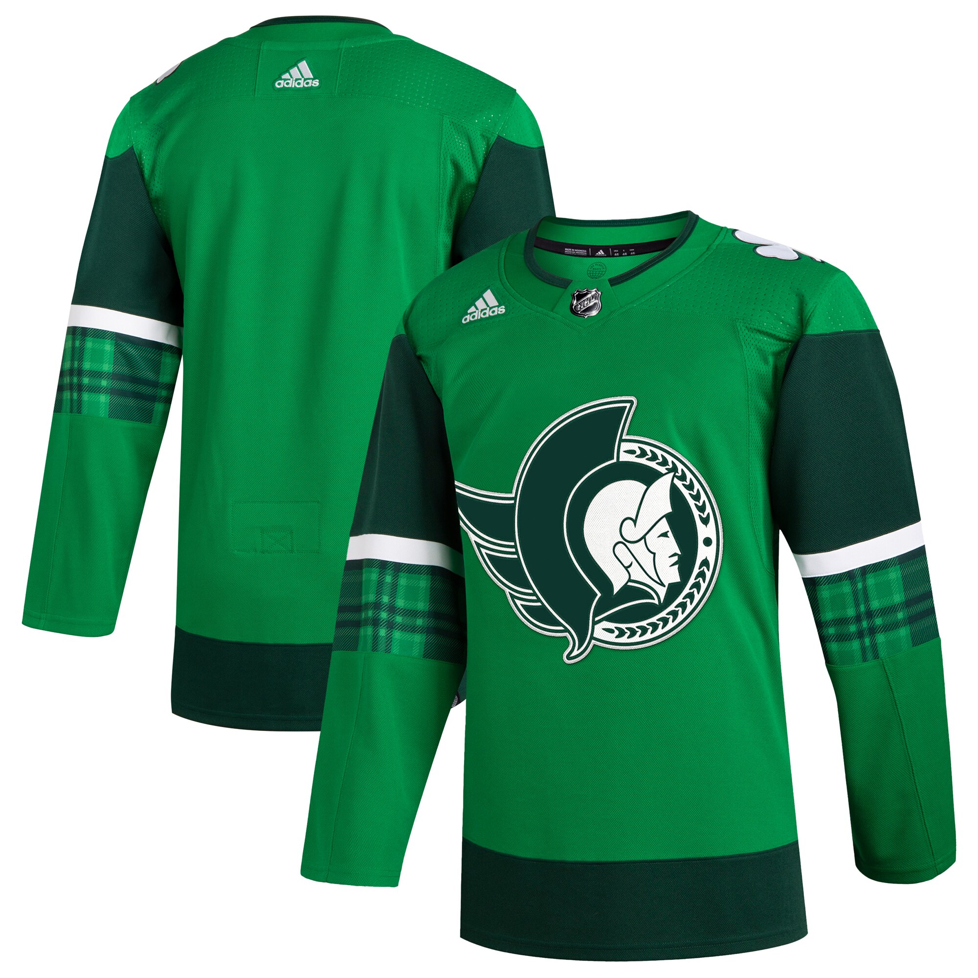 Ottawa Senators adidas 2023 St. Patrick’s Day Primegreen Authentic Jersey – Kelly Green