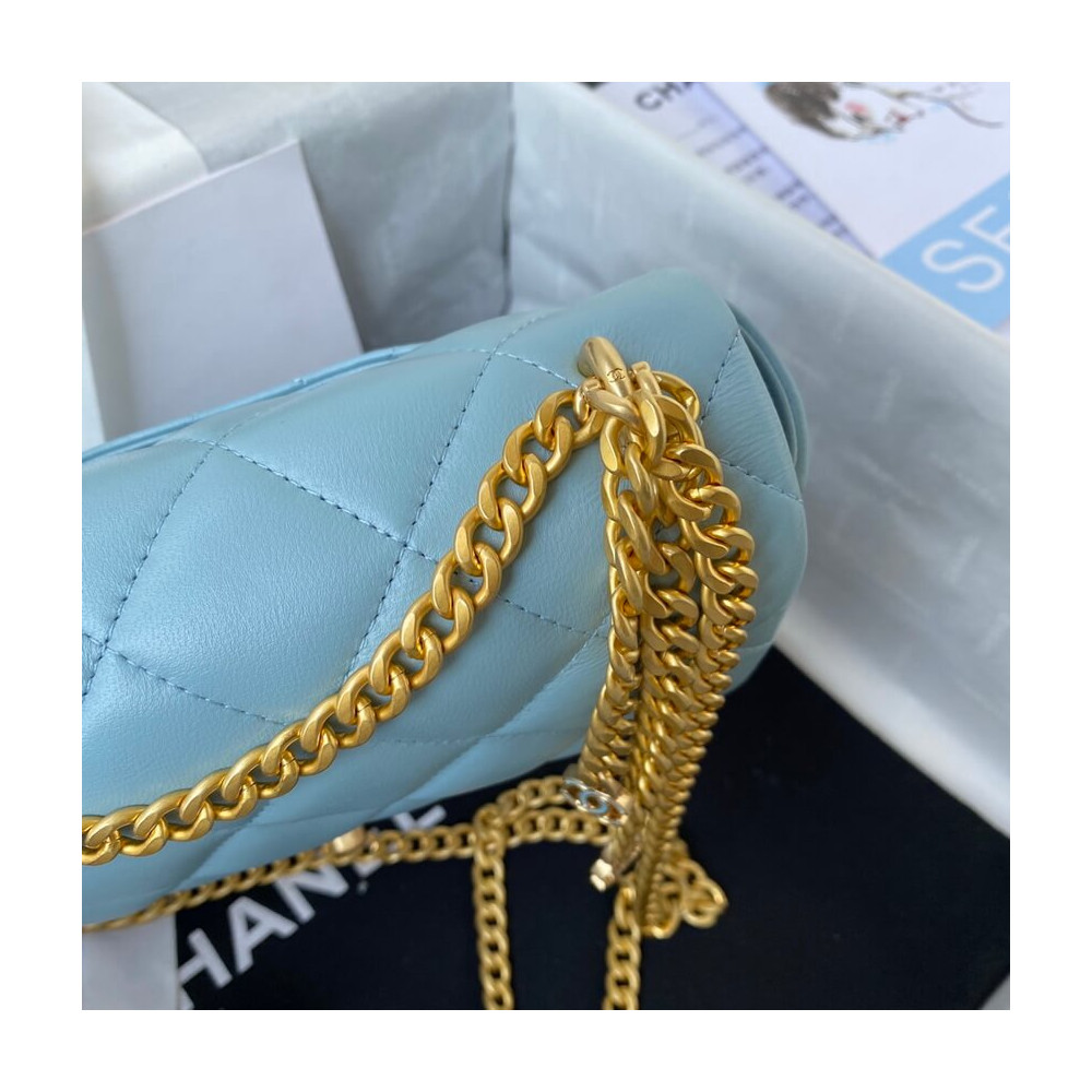 Chanel Small Flap Bag in Lambskin with Enamel CC