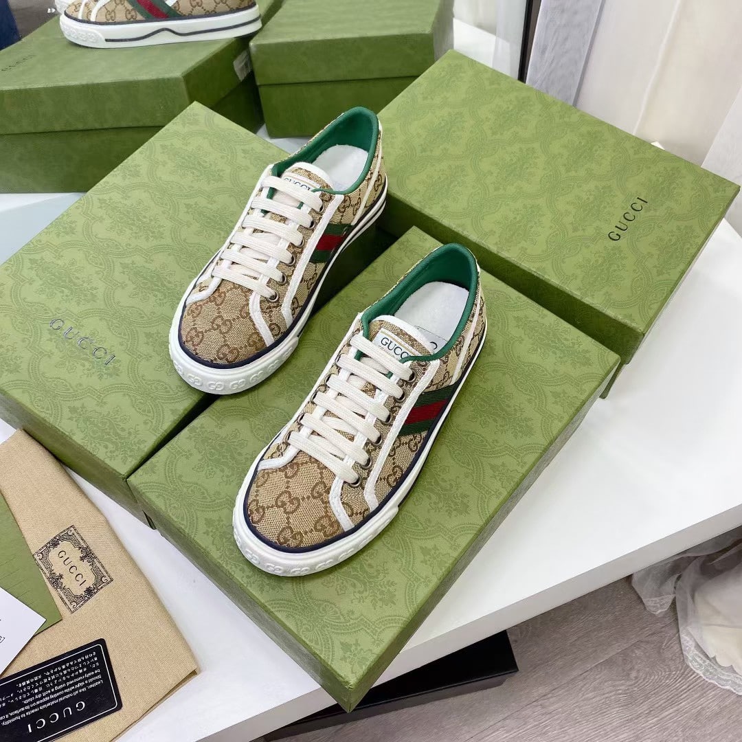 Gucci Tennis 1977 Sneaker Beige Abony 606111 Hvk20 9766