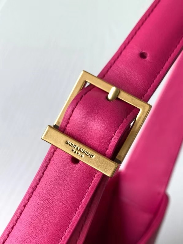 Saint Laurent Le 5 À 7 Hobo Bag In Smooth Leather Pink 25Cm