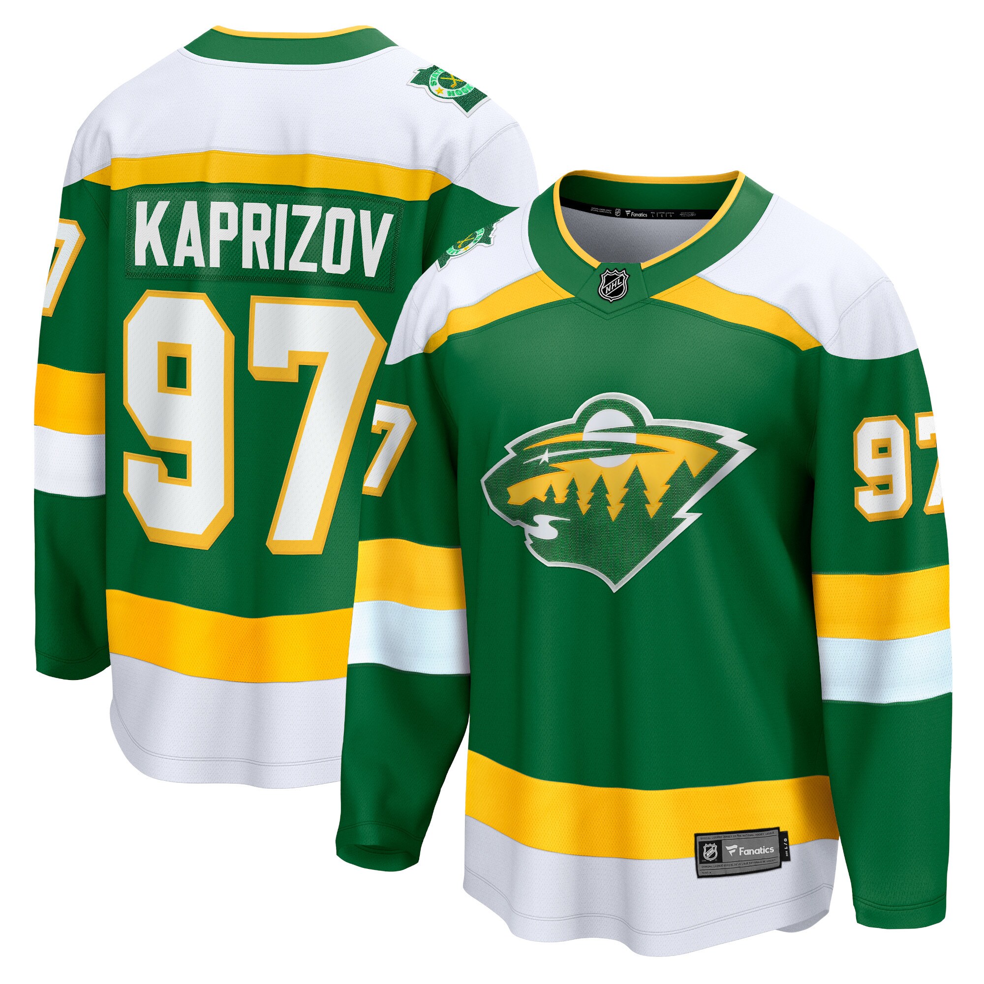 Kirill Kaprizov Minnesota Wild Fanatics Alternate Premier Breakaway Player Jersey – Green