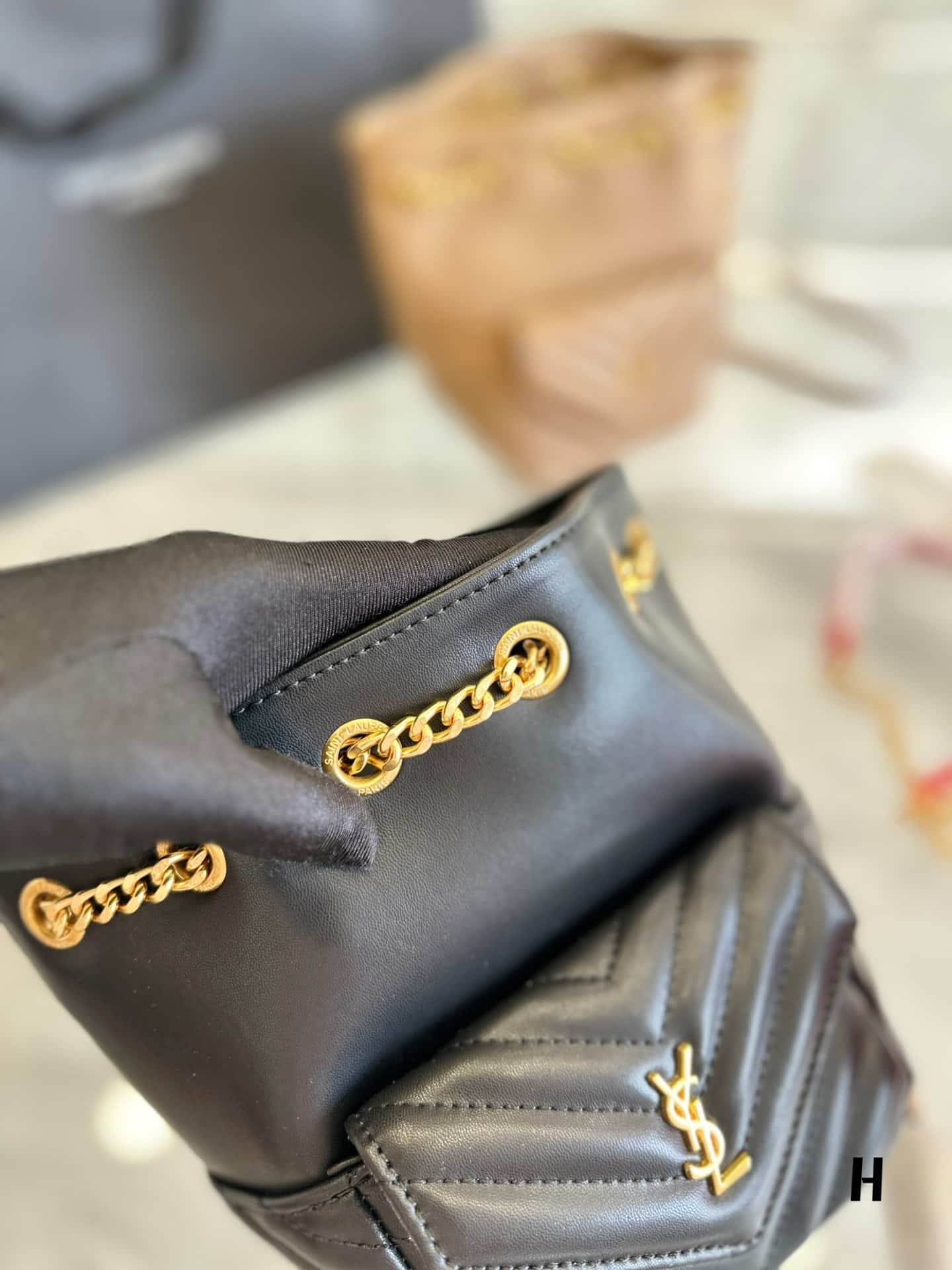 Saint Laurent Joe Mini Bucket Bag In Quilted Black 19Cm