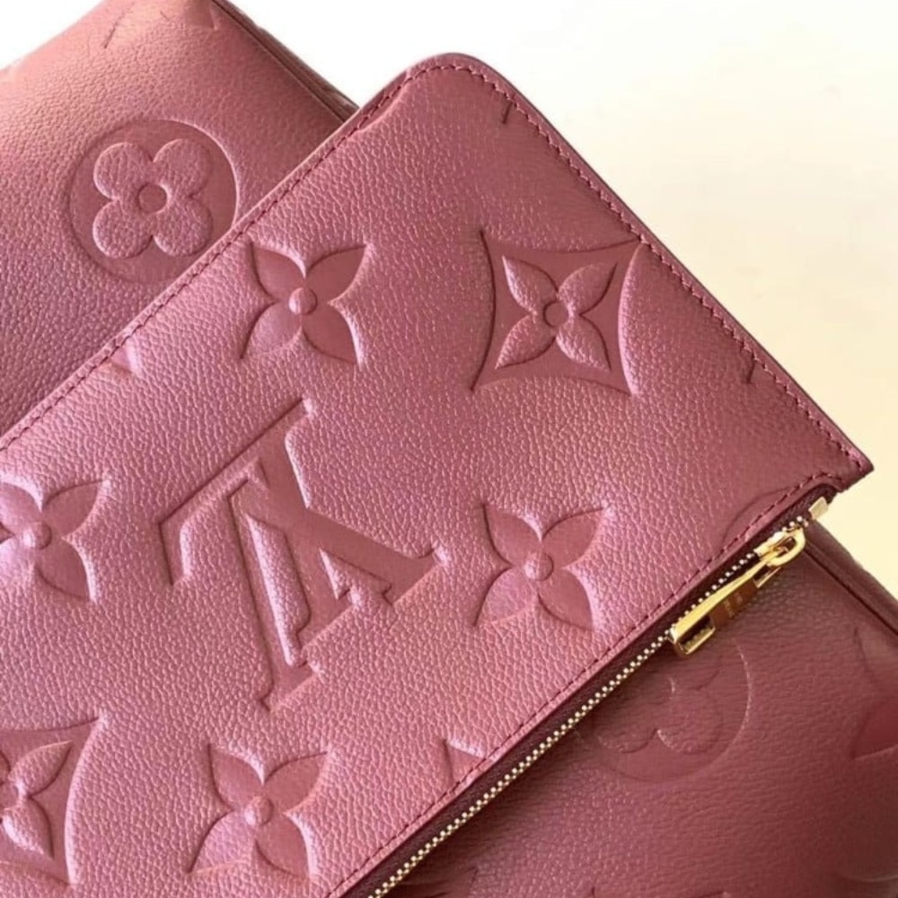 Louis Vuitton Neverfull MM Monogram Empreinte Wine Red 31Cm M25855