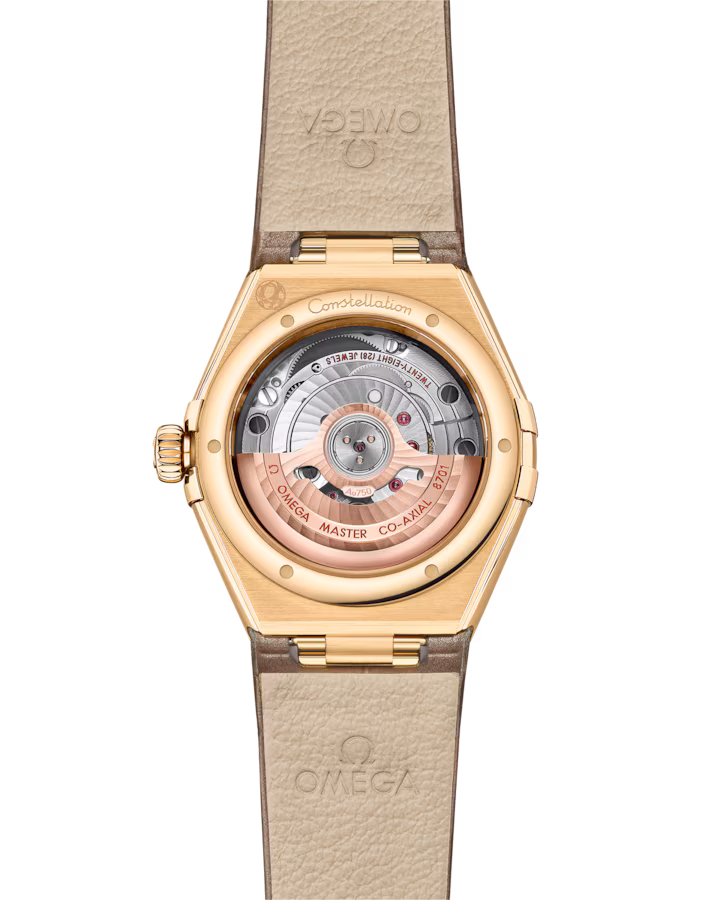 Omega Constellation Ladies' Selection 29mm yellow gold on leather strap 131.58.29.20.52.001