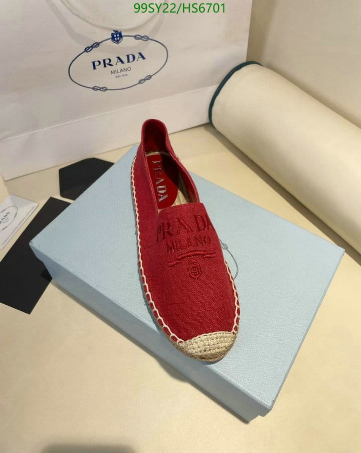 Prada Linen Espadrilles Red