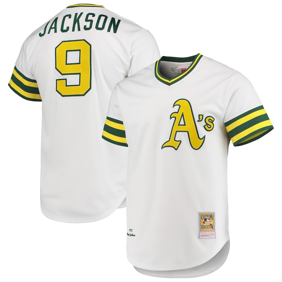 Reggie Jackson Oakland Athletics Mitchell&Ness 1972 Cooperstown Collection Jersey White