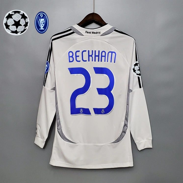 Retro 2006-07 Real Madrid Long sleeve home Football jersey retro