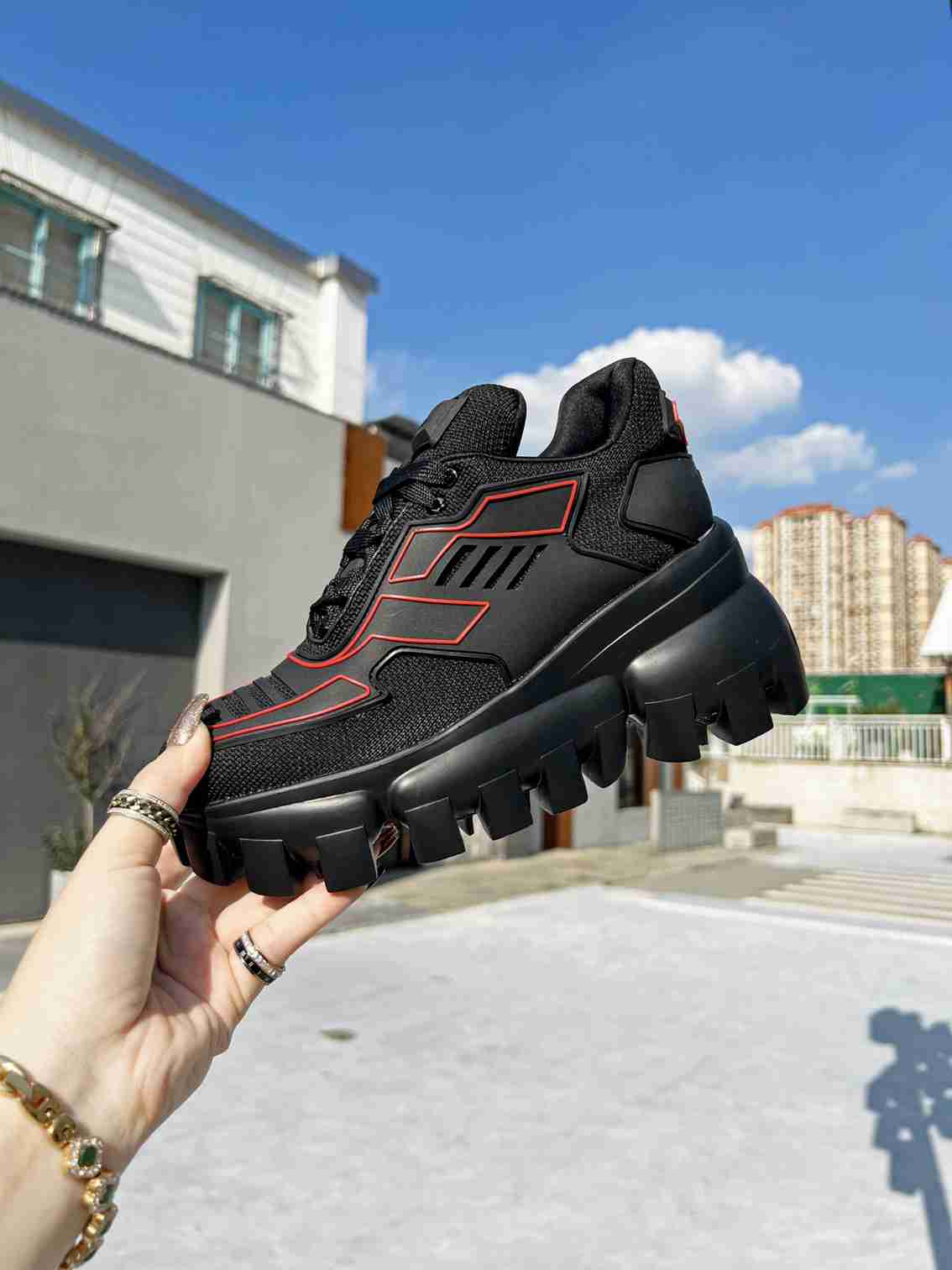 Prada Cloudbust Thunder Sneakers With Black And Red 2Eg2933Lgnf0002