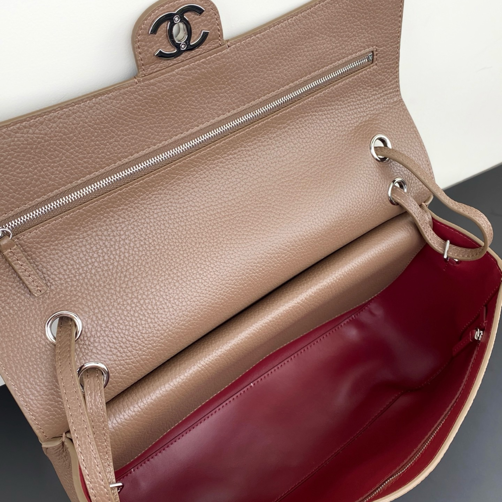 Chanel Maxi Flap Bag Light Brown 12.6cm/5in