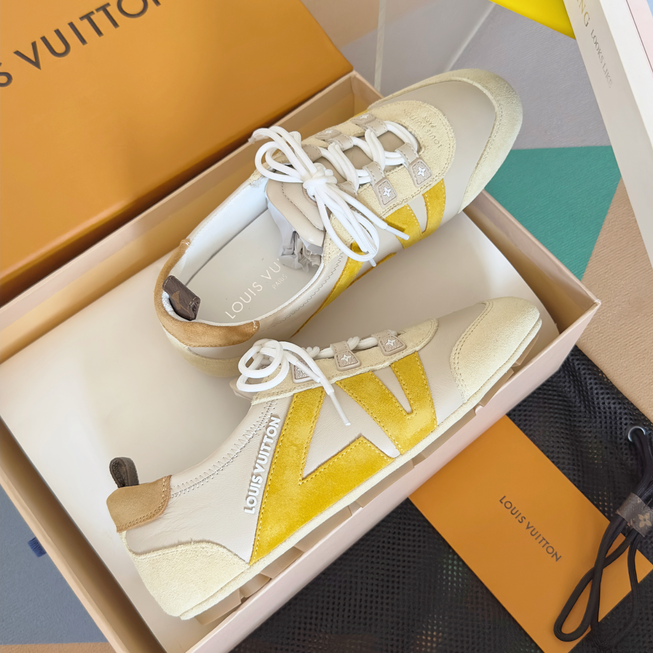 Louis Vuitton Sneakerina Yellow Beige – Women’s Ballet-Inspired Slim Sneakers