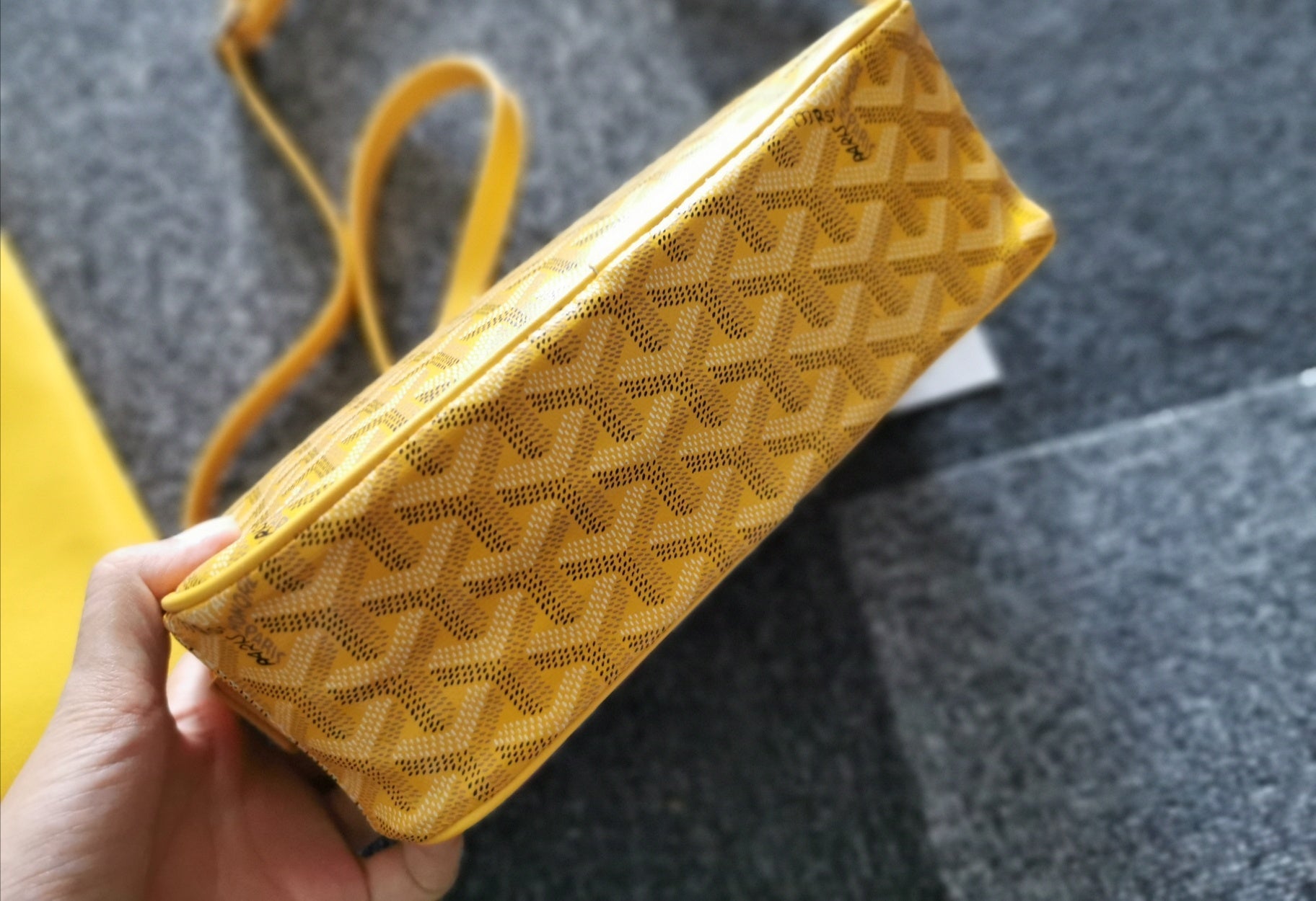 Goyard Cap-Vert Pm Bag 23X8X14Cm Yellow Canvas