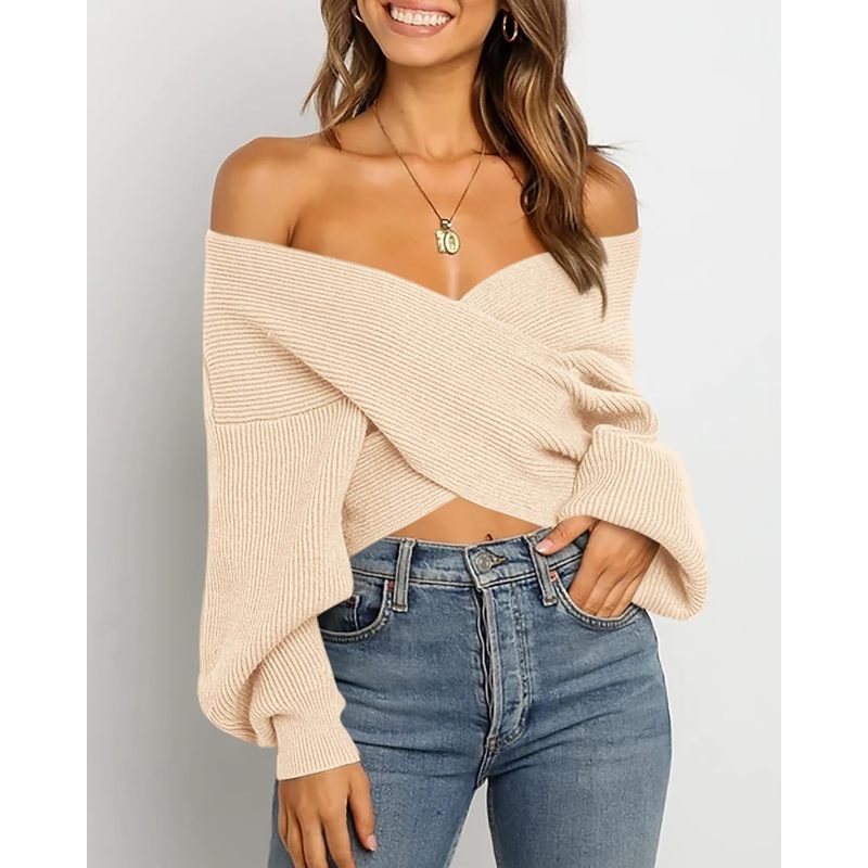 Off The Shoulder Fall Sweaters for Women