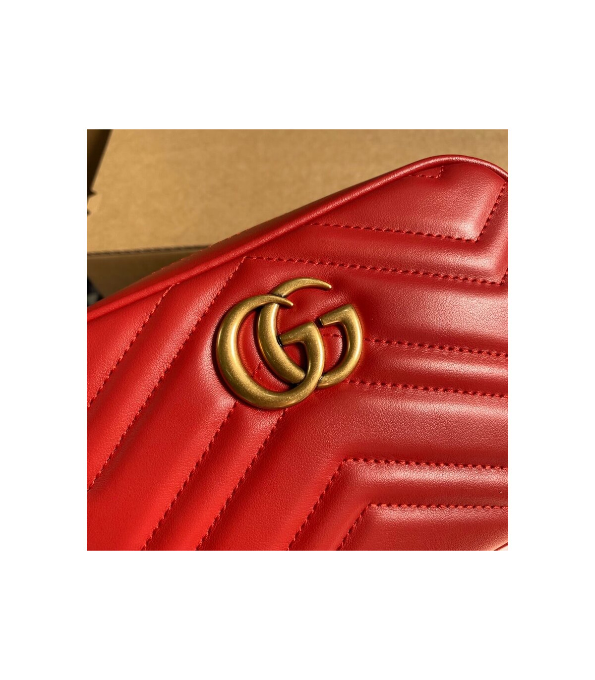 Gucci GG Marmont Matelasse Mini Bag Red