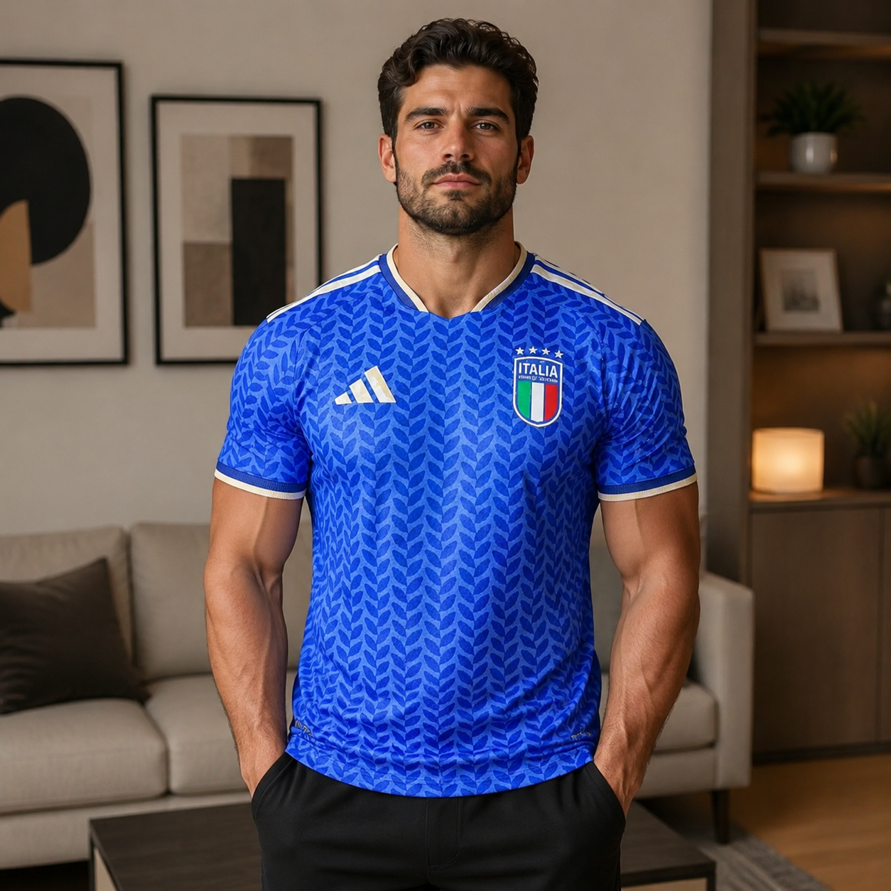 World Cup 2026 Italy Team Home Football Jersey Player Version - JerseyFun