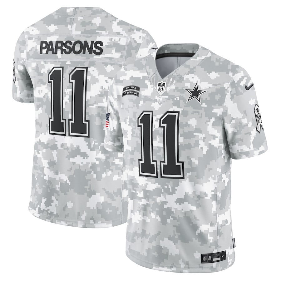 Micah Parsons 11 Dallas Cowboys 2024 Salute to Service Limited Men Jersey - Arctic Camo