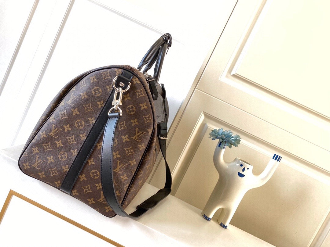 Louis Vuitton Keepall Bandouli Re 55 Monogram Macassar 55cm M56714