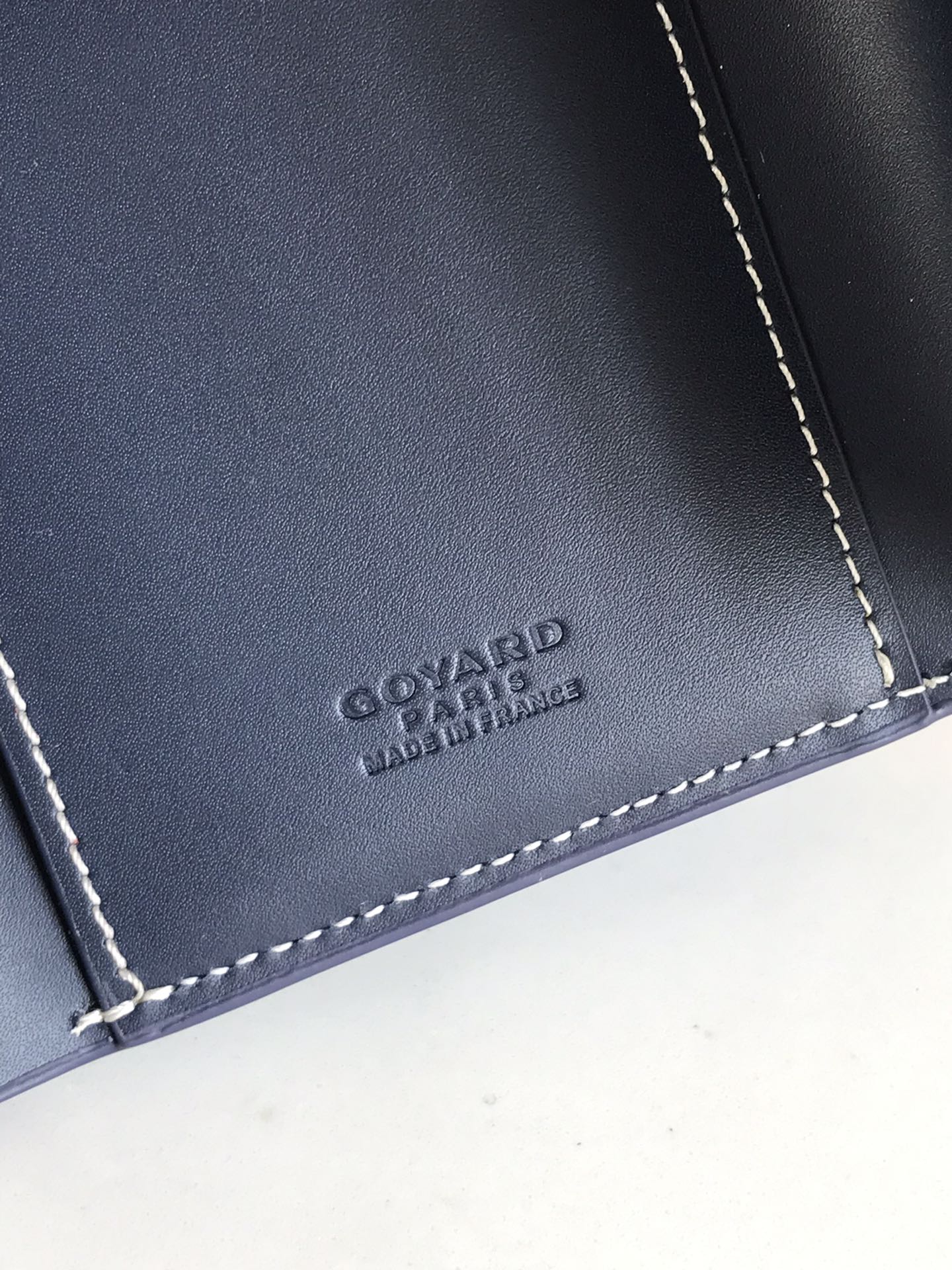 Goyard Saint-Gabriel Wallet 12 Cm Navy Blue Calfskin And Goyardine Canvas