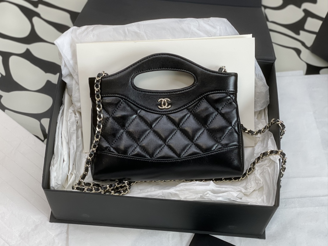 Chanel shopping bag Lambskin Oil Wax-mini