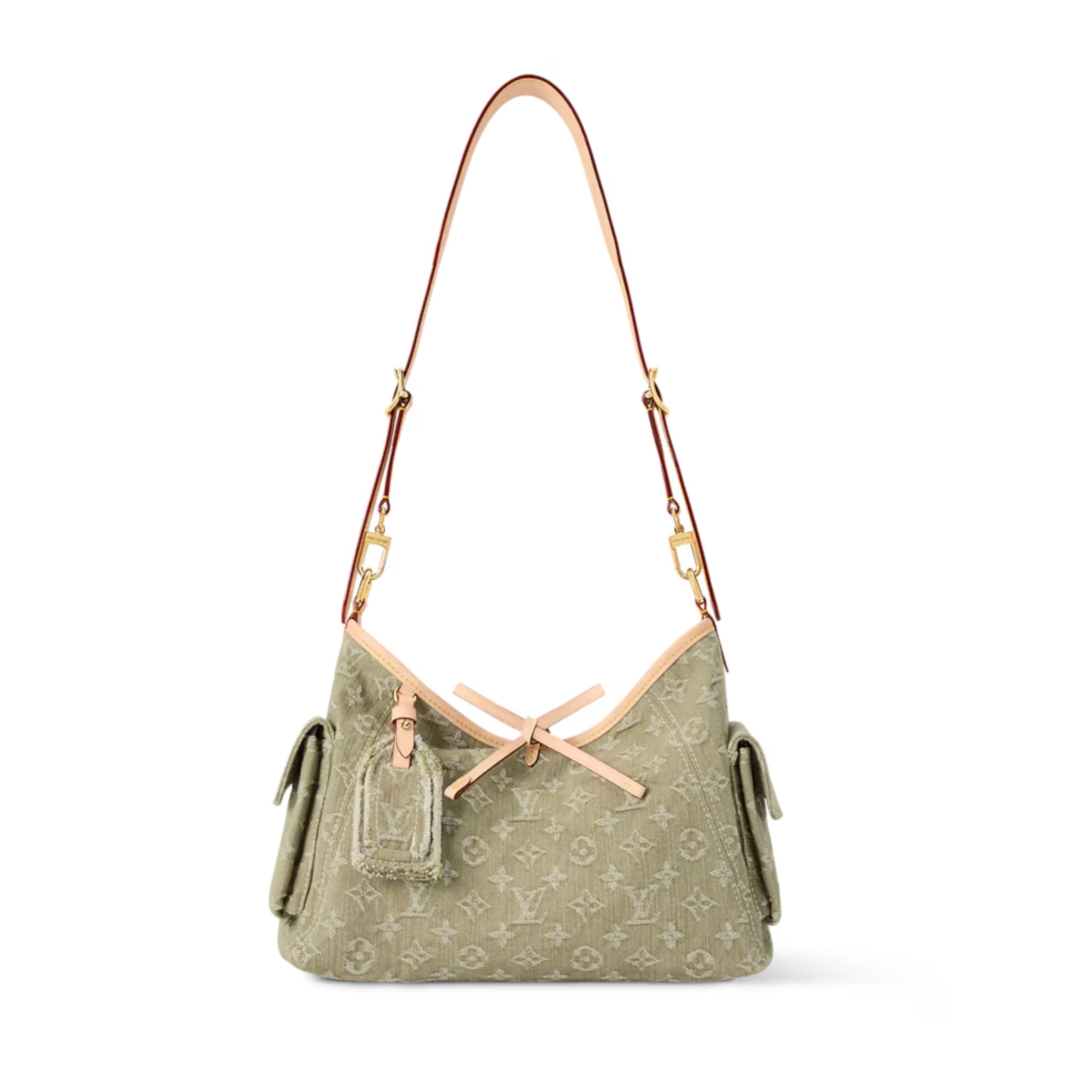 Louis Vuitton Carryall Cargo PM Bag Khaki Denim 33.5cm M27623