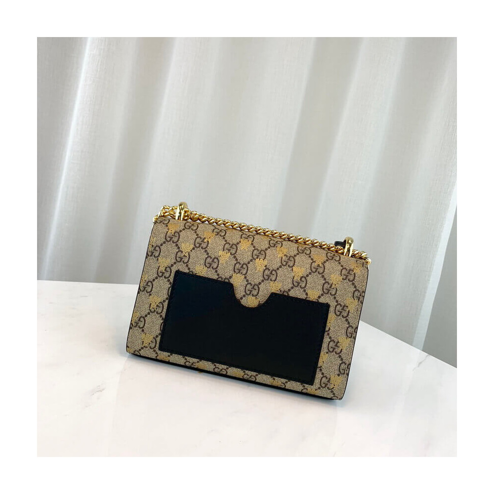 Gucci Padlock Small GG Bees Shoulder Bag