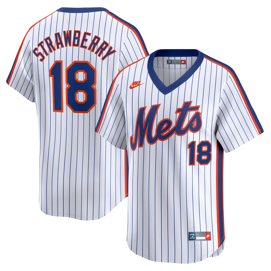 New York Mets Women's Darryl Strawberry Throwback Cooperstown Limited Jersey Navy