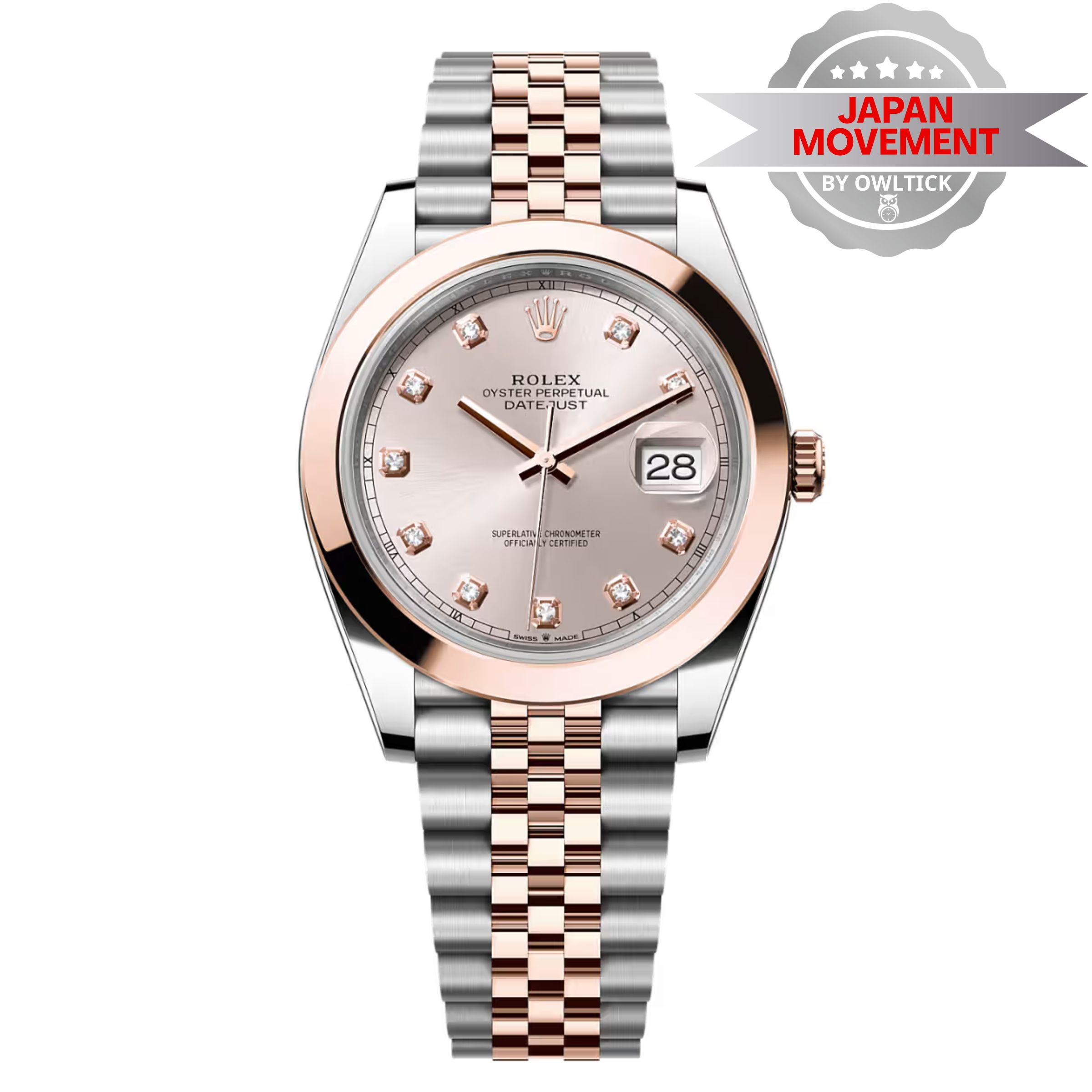 [Superclone] Rolex Datejust 41mm Sundust Dial Everose Jubilee 126303