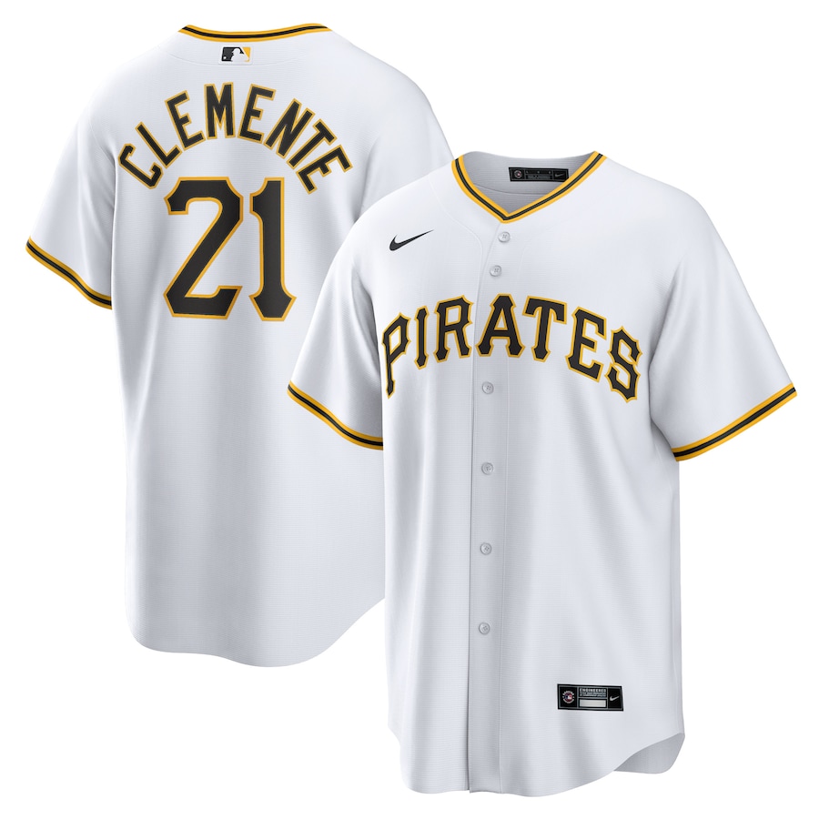 Roberto Clemente Pittsburgh Pirates Home Player Name Jersey White