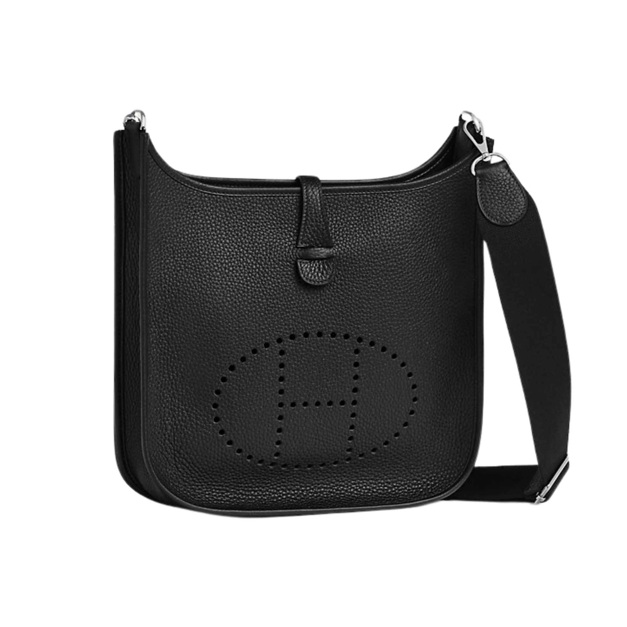 Hermes Evelyne III 29 Bag Black With Silver Toned Hardware 29cm H056277CK89